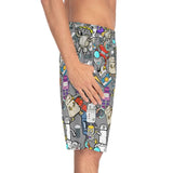 Robo Frenzy Board Shorts Printify