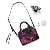 Magenta paint splatter hand bag Chocolate Sushie Graphics