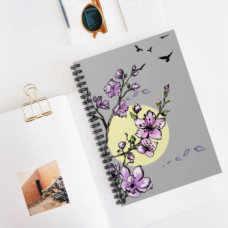 Sakura sunset journal Printify