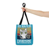 I Hate Mondays cat Tote Bag Printify