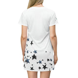 Faded stars T-Shirt Dress Printify