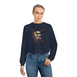 Magic mushrooms crop sweat shirt Printify