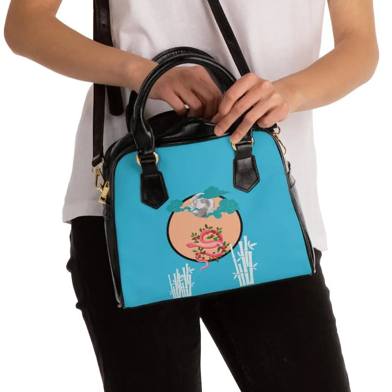 Snake in the moon Handbag Printify