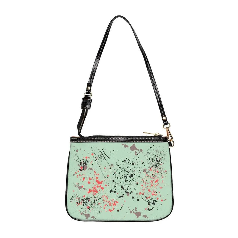 Black Paint Splatter small shoulder bag Printify