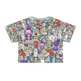 Women Robo frenzy crop T Printify