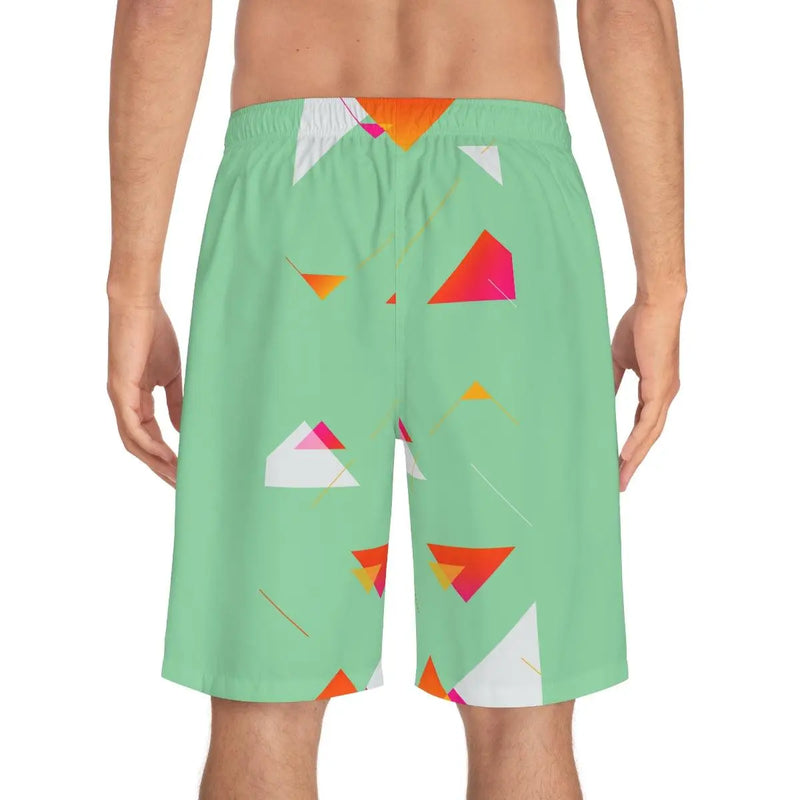 Abstract triangle 2 Board Shorts Printify