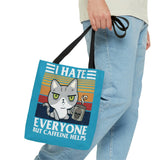 I Hate Mondays cat Tote Bag Printify