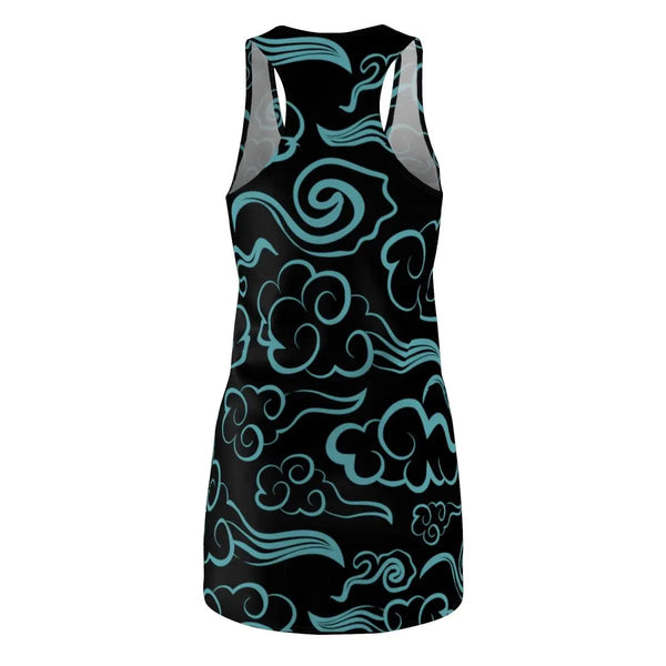 Swirling clouds razer back tank dress Printify