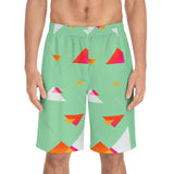 Abstract triangle 2 Board Shorts Printify