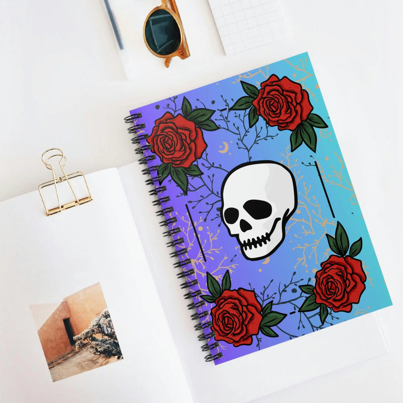 Skull n Roses - Ruled Line Printify