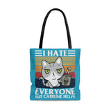 I Hate Mondays cat Tote Bag Printify