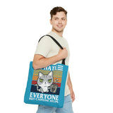 I Hate Mondays cat Tote Bag Printify