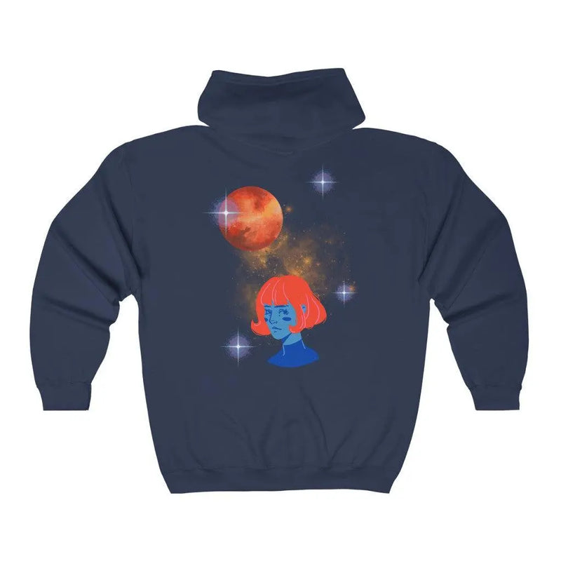 Girl From Mars zip hoodie Printify