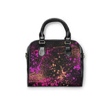 Magenta paint splatter hand bag Chocolate Sushie Graphics