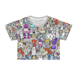 Women Robo frenzy crop T Printify