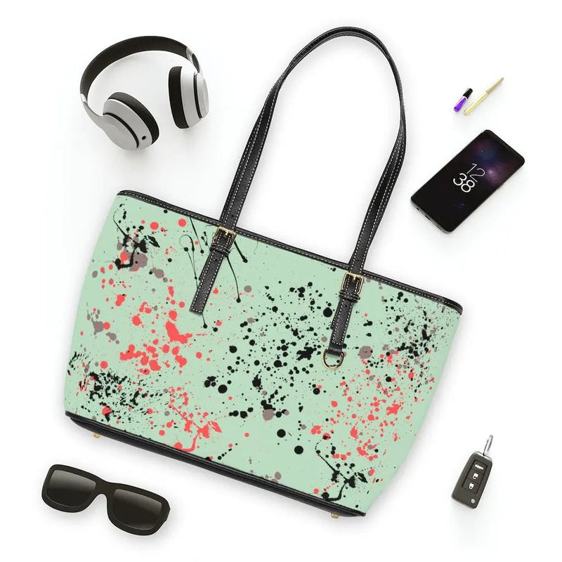 Black Paint splatter shoulder bag Printify