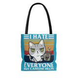 I Hate Mondays cat Tote Bag Printify