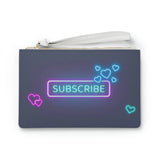 Subscribe Clutch Bag Printify