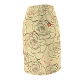 Splattered rose Pencil Skirt Printify