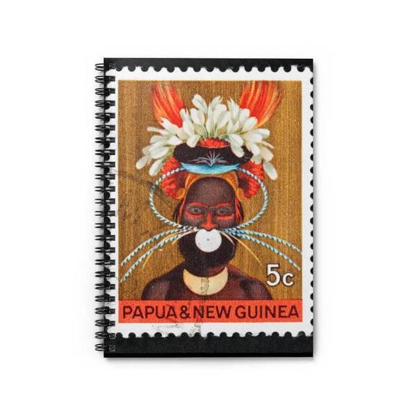 New Guinea Tribes men note bk Printify