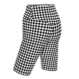 Checkerboard Biker Shorts Chocolate Sushie Graphics