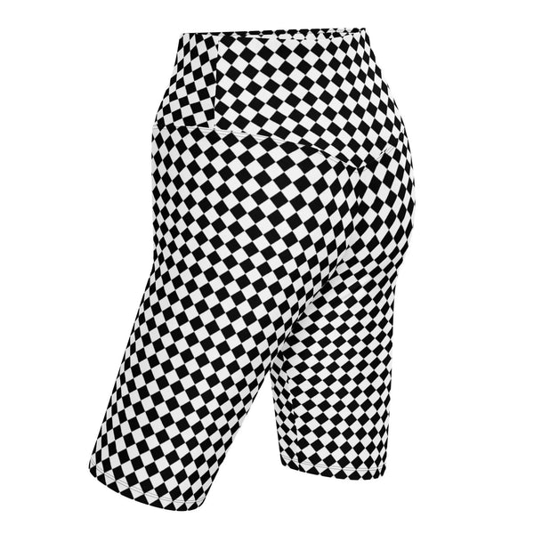 Checkerboard Biker Shorts Chocolate Sushie Graphics