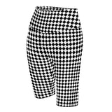 Checkerboard Biker Shorts Chocolate Sushie Graphics