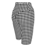 Checkerboard Biker Shorts Chocolate Sushie Graphics