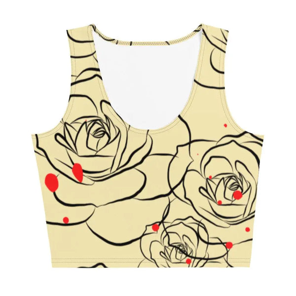 Splatter rose crop tank Chocolate Sushie Graphics