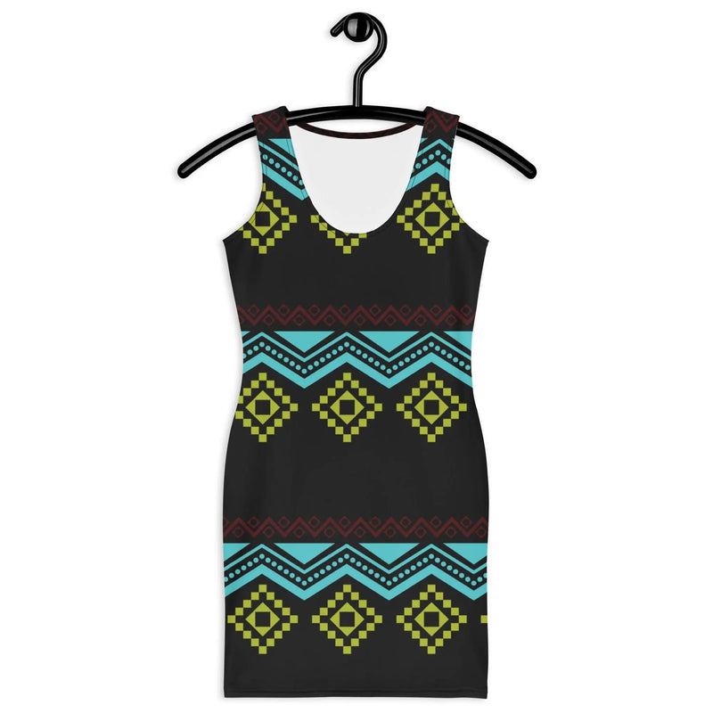 Aztec print tank dress Chocolate Sushie Graphics