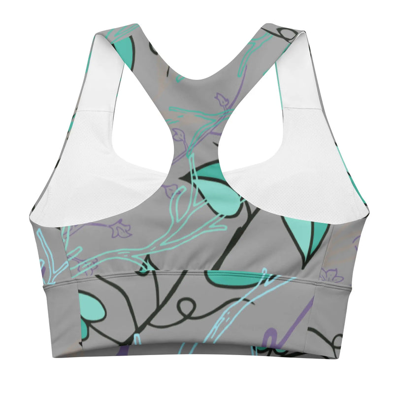 Blue vines sports bra Chocolate Sushie Graphics