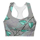 Blue vines sports bra Chocolate Sushie Graphics