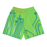 Neon circuits long shorts Chocolate Sushie Graphics