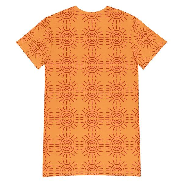 Tribal sun T-shirt dress Chocolate Sushie Graphics