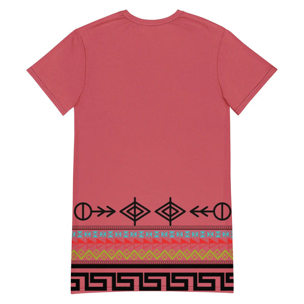 Mystic Aztec eye T-shirt dress Chocolate Sushie Graphics