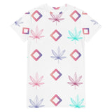 Gradient Cannabis T-shirt dress Chocolate Sushie Graphics