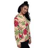 Cannabis Boquet bomber jacket Chocolate Sushie Graphics