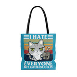 I Hate Mondays cat Tote Bag Printify