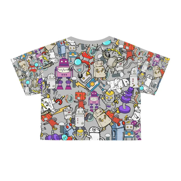 Women Robo frenzy crop T Printify