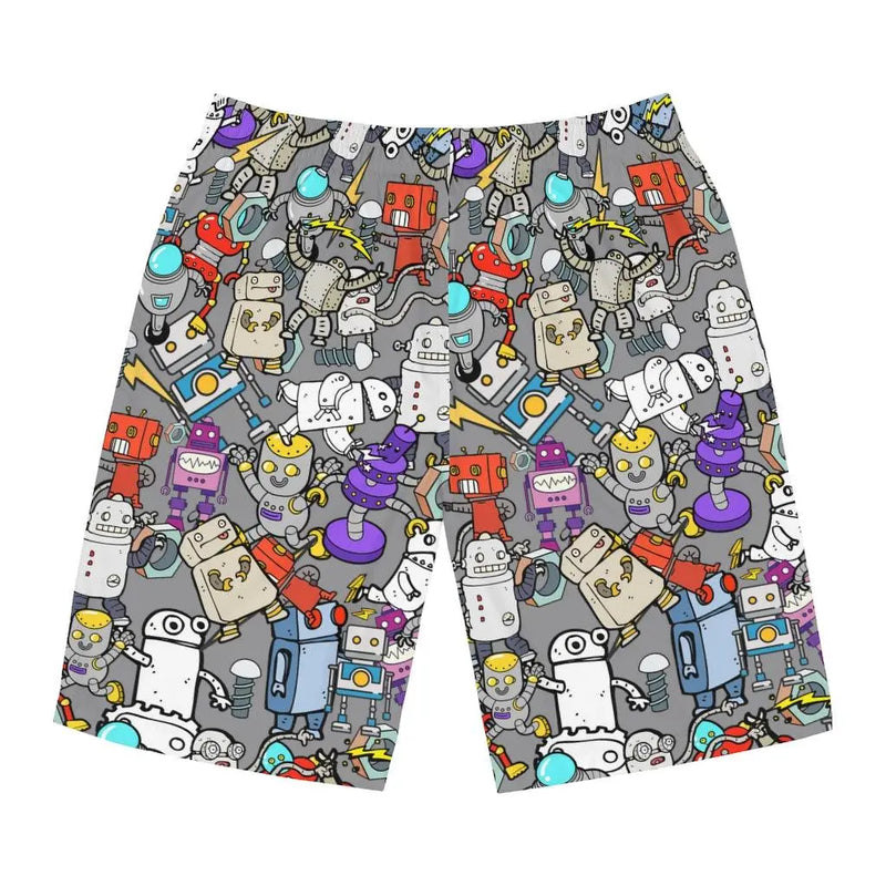 Robo Frenzy Board Shorts Printify