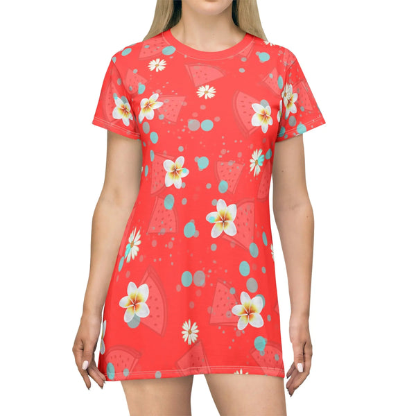 Fruity floral T-Shirt Dress Printify