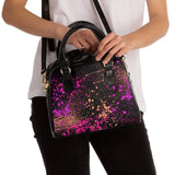 Magenta paint splatter hand bag Chocolate Sushie Graphics