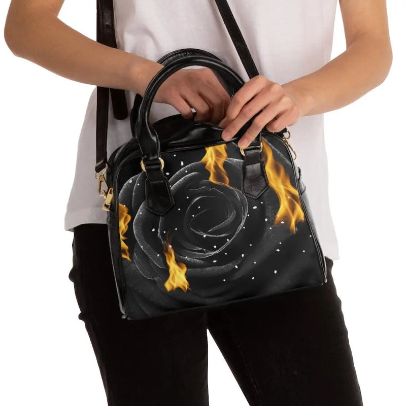 Rose a flame hand bag Printify