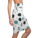 Retro dots Pencil Skirt (AOP) Printify