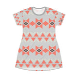 Folk Aztec t shirt dress Printify