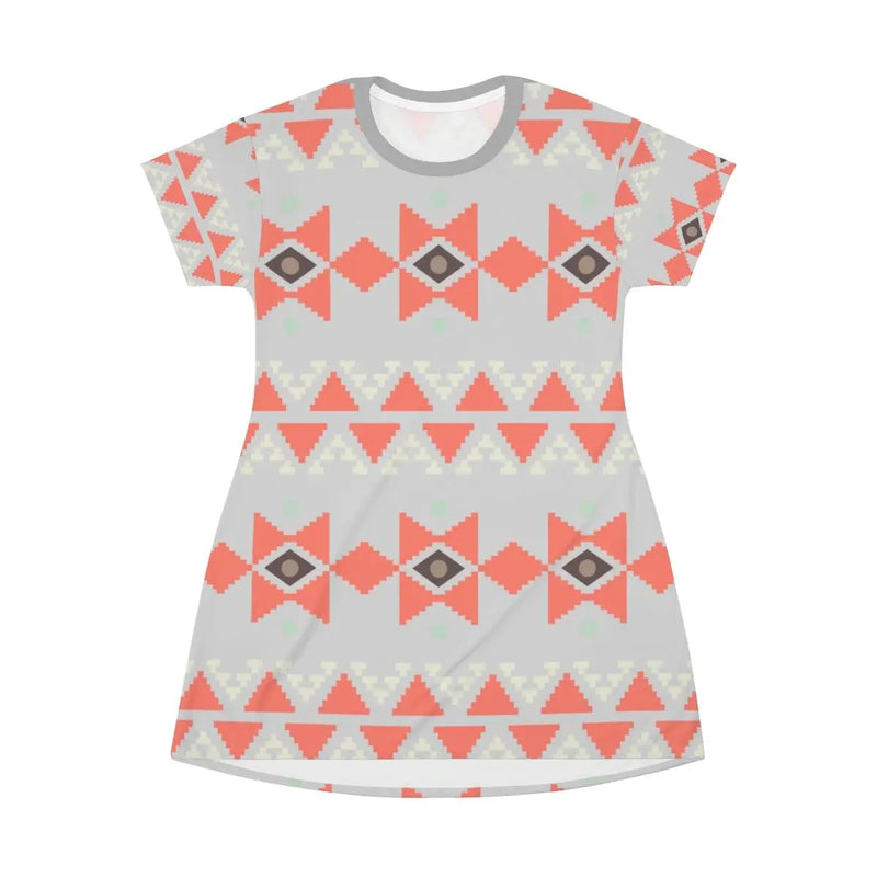 Folk Aztec t shirt dress Printify