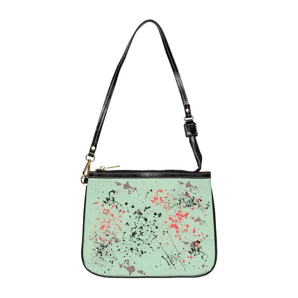 Black Paint Splatter small shoulder bag Printify