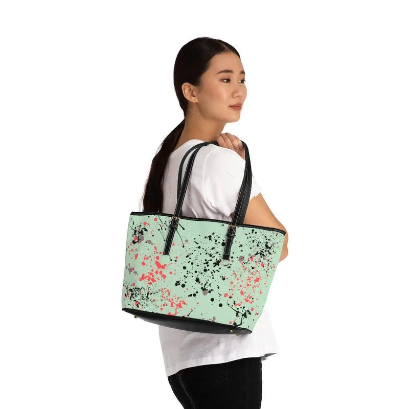 Black Paint splatter shoulder bag Printify