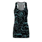 Swirling clouds razer back tank dress Printify