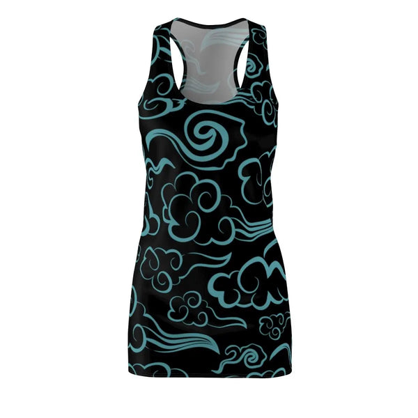 Swirling clouds razer back tank dress Printify